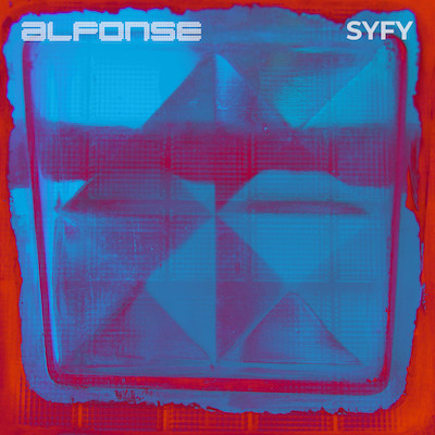 Abstract blue and red cover art for SYFY
