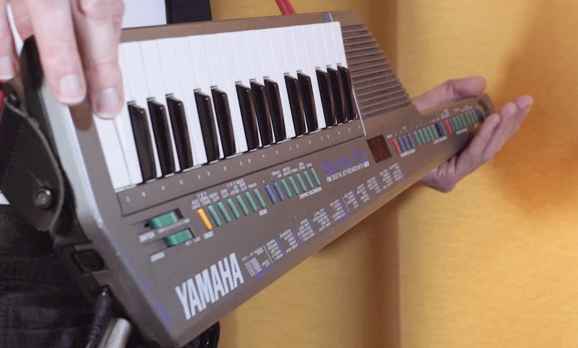 Yamaha SHS-10 keytar being played